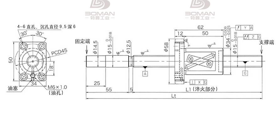 KURODA GG1520AS-BALR-1500A 黑田丝杆型号规格