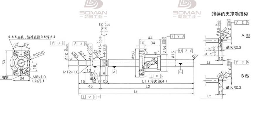 KURODA GP1505DS-BALR-0400B-C3S hcnc黑田精工丝杆代理