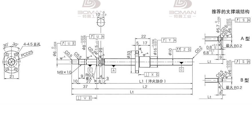 KURODA DP1002JS-HDNR-0320B-C3S 黑田丝杆选型