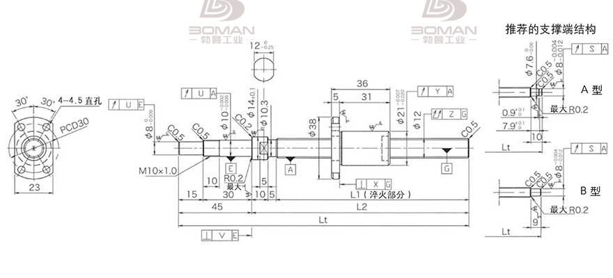KURODA DP1203JS-HDPR-0400B-C3S hcnc黑田精工丝杠代理