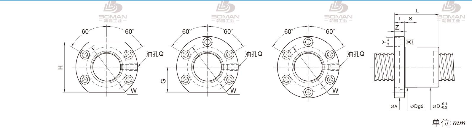 PMI FSIC10016-4 丝杆精密级和转造级pmi